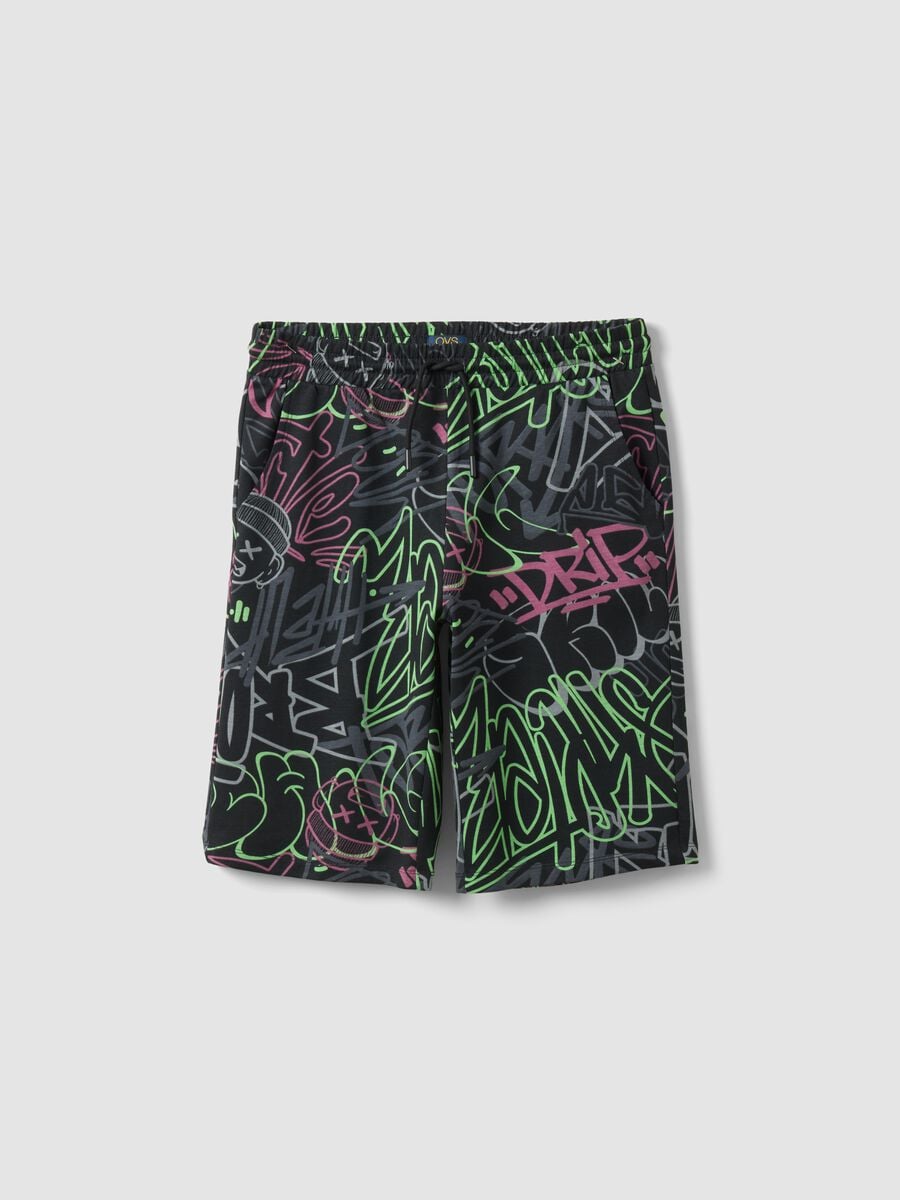 Short in puro cotone multicolor da ragazzo regular fit_3