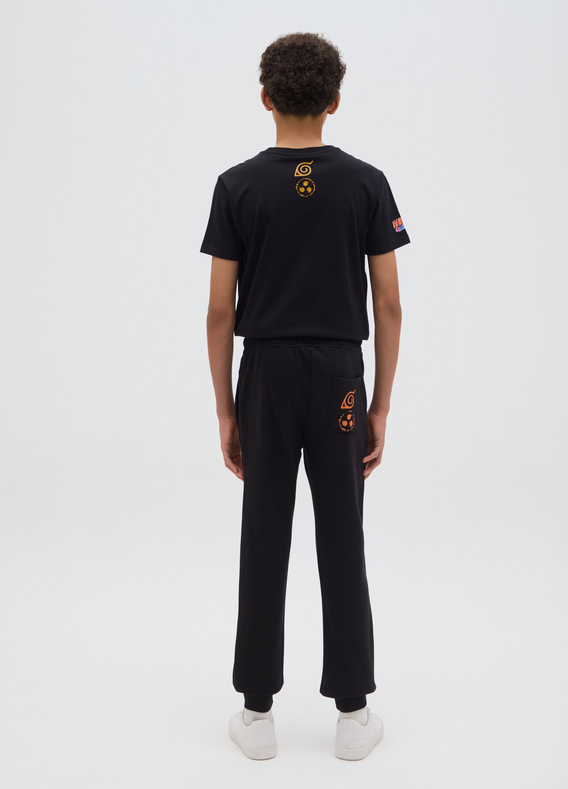 Joggers with drawstring and Naruto  print