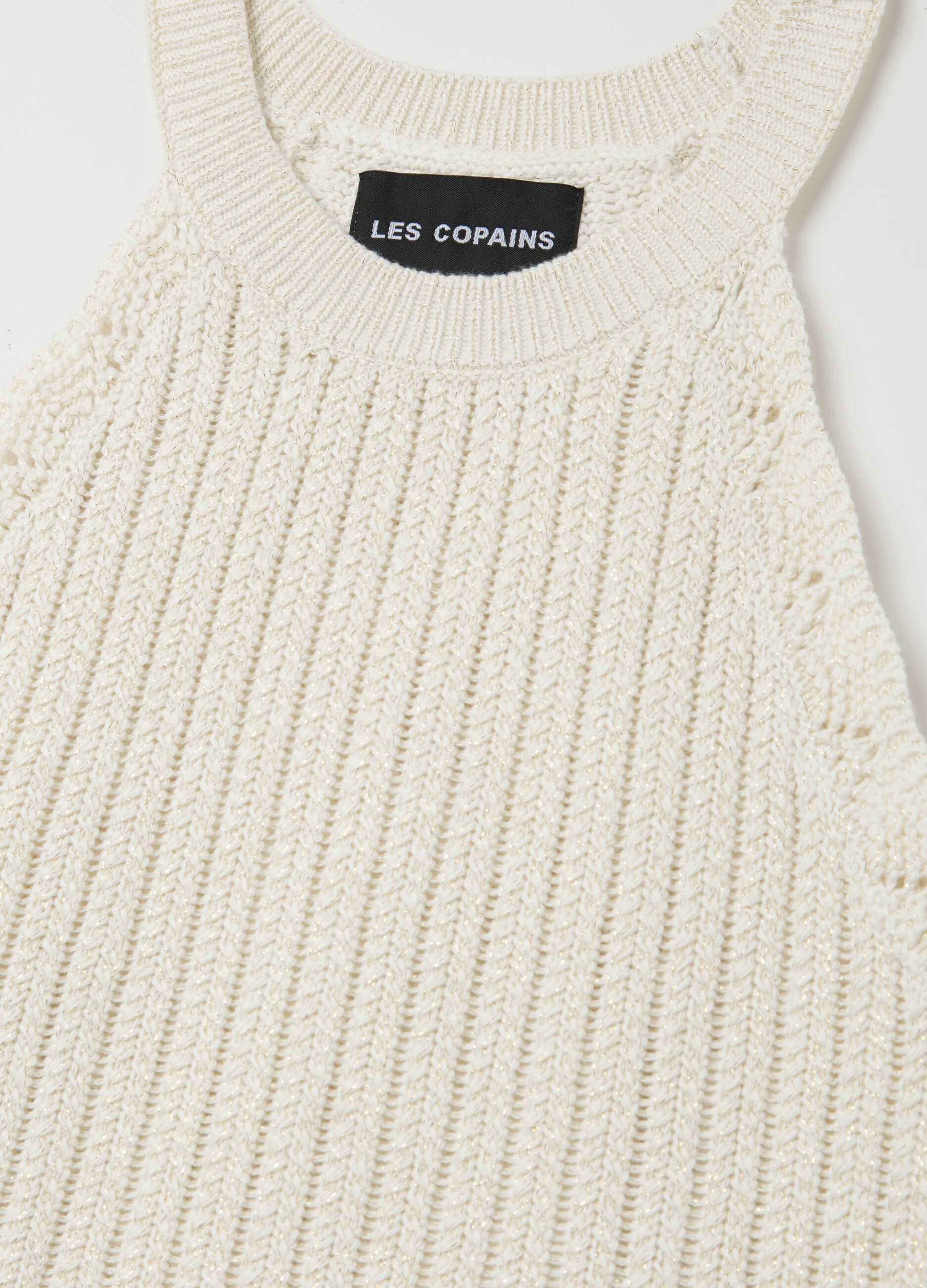 Crochet top with lurex