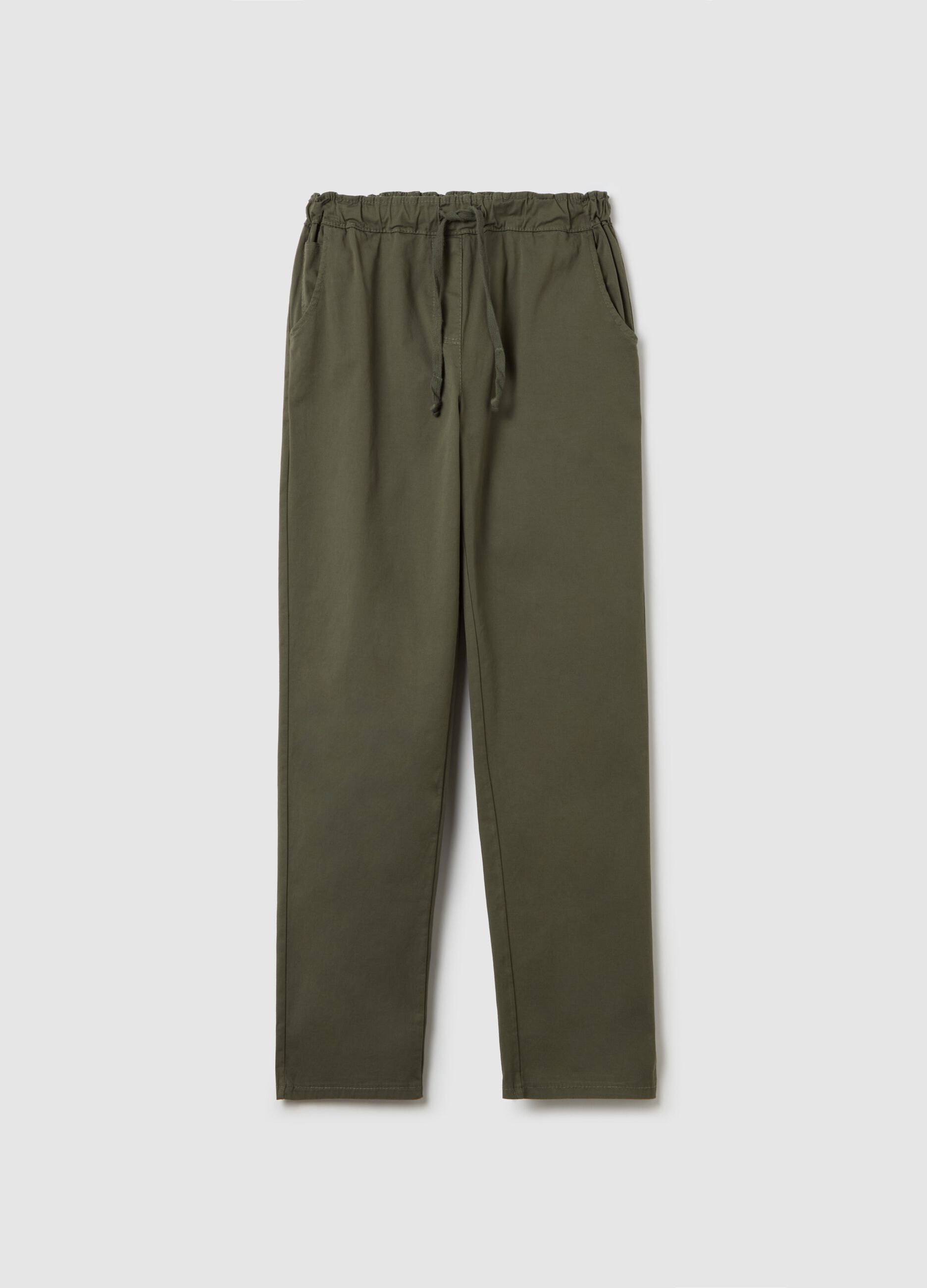 Stretch cotton jogger trousers
