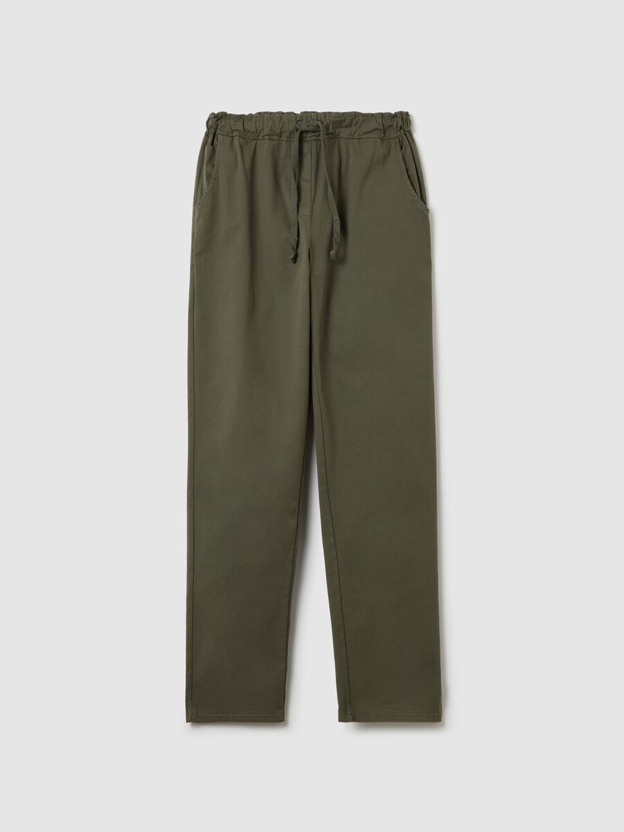 Stretch cotton jogger trousers_4