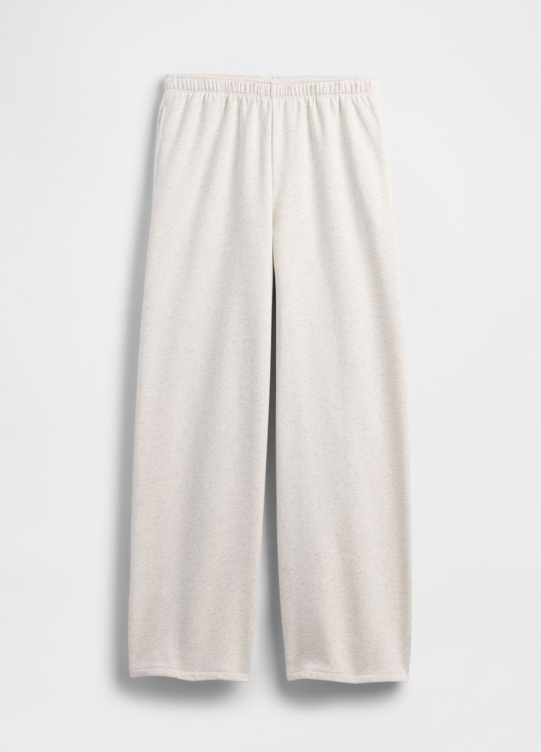 White Cotton Blend Trousers