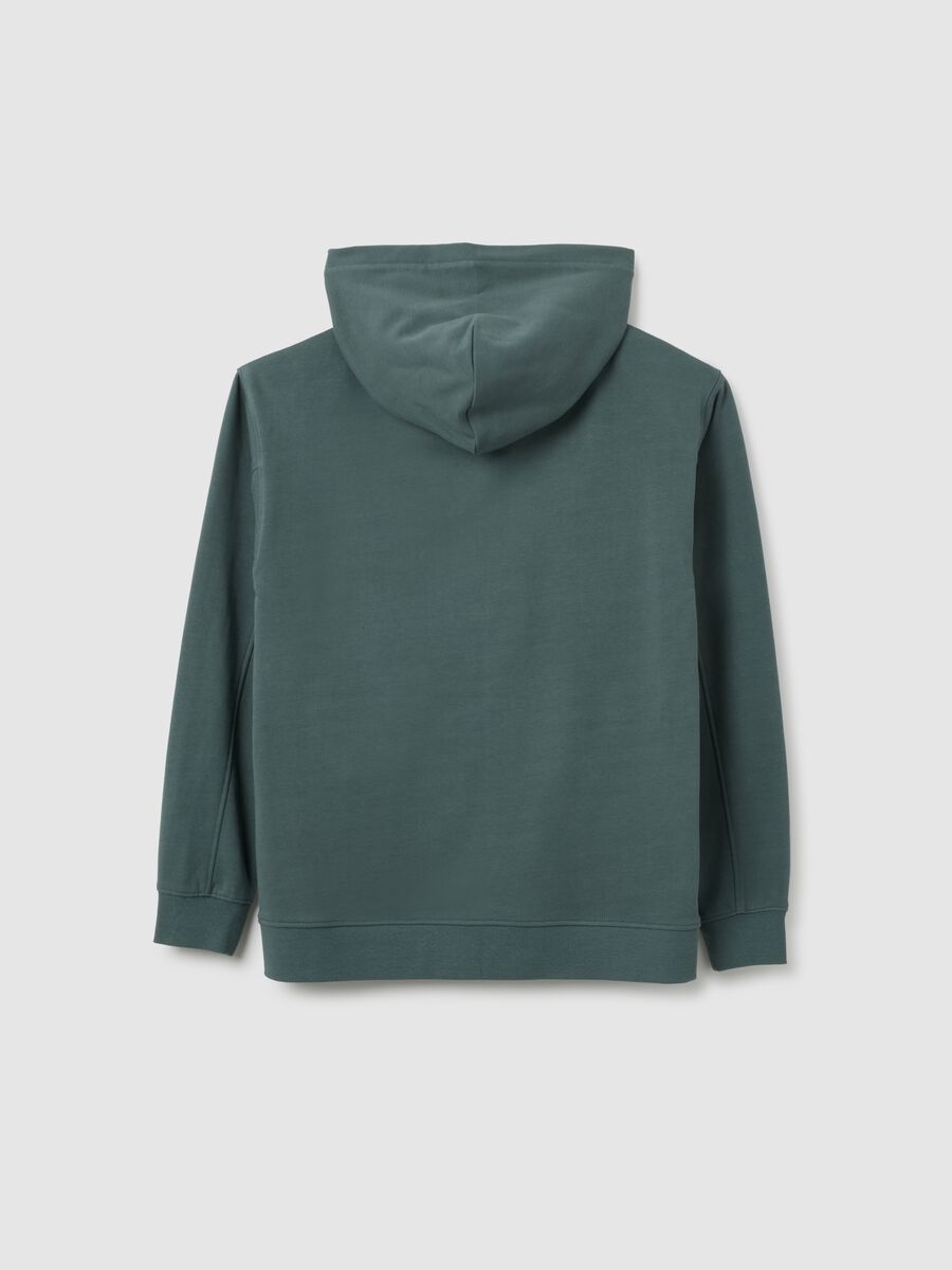 Felpa da ragazzo in puro cotone verde regular fit_4
