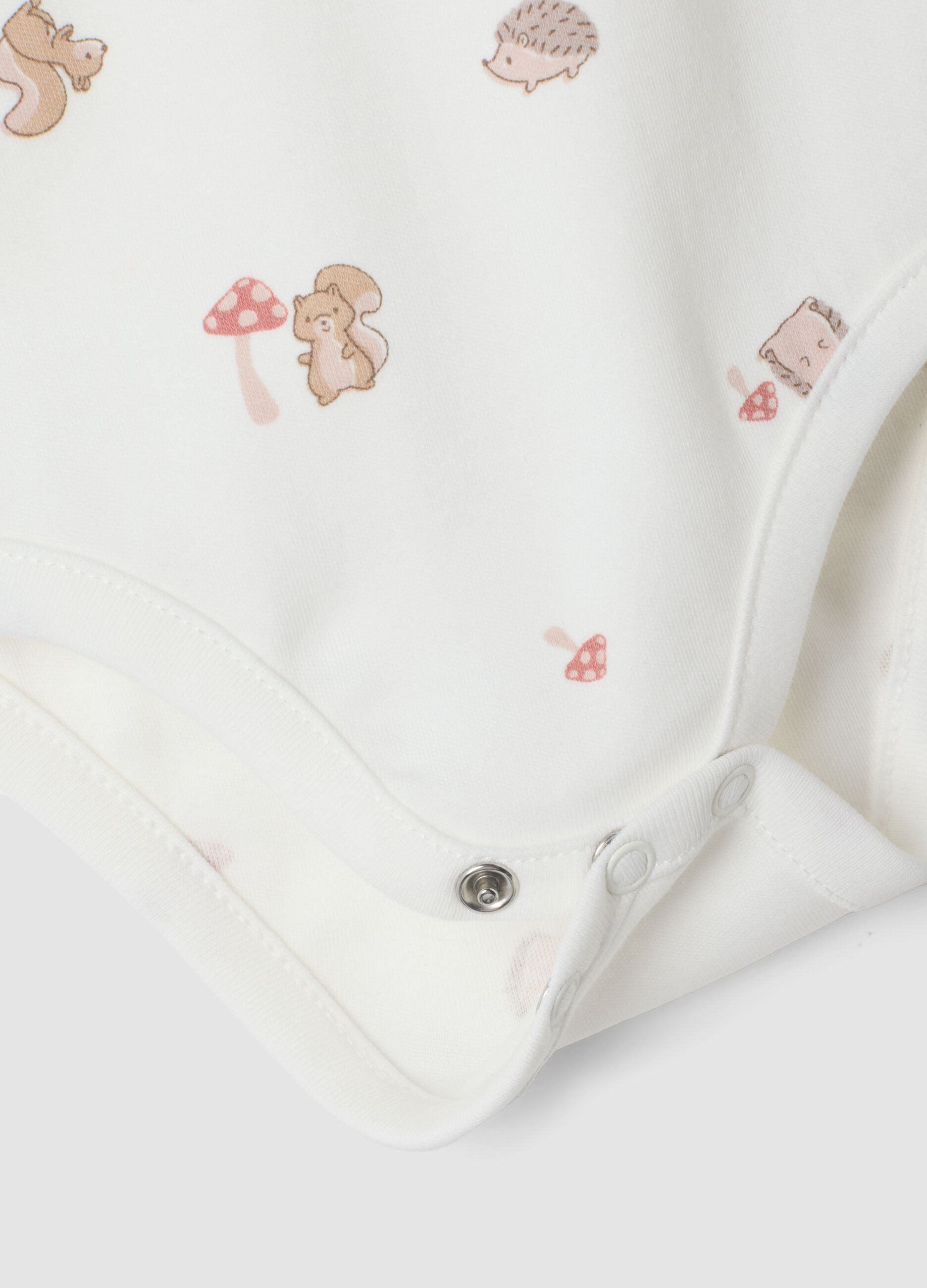 3-pack organic cotton crew-neck bodysuits for baby girl