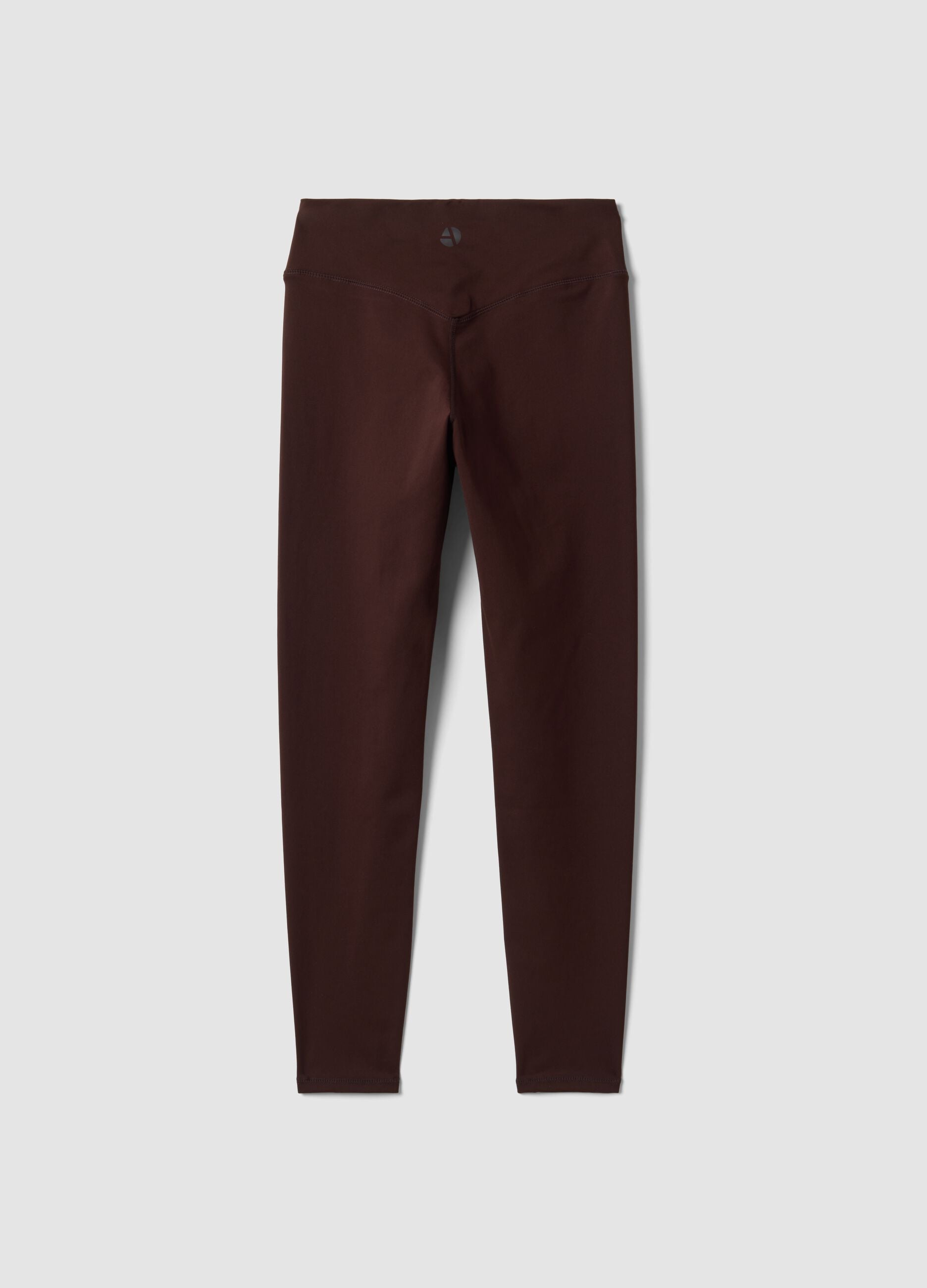Leggings marroni in tessuto elasticizzato traspirante a vita alta ALTAVIA STUDIO