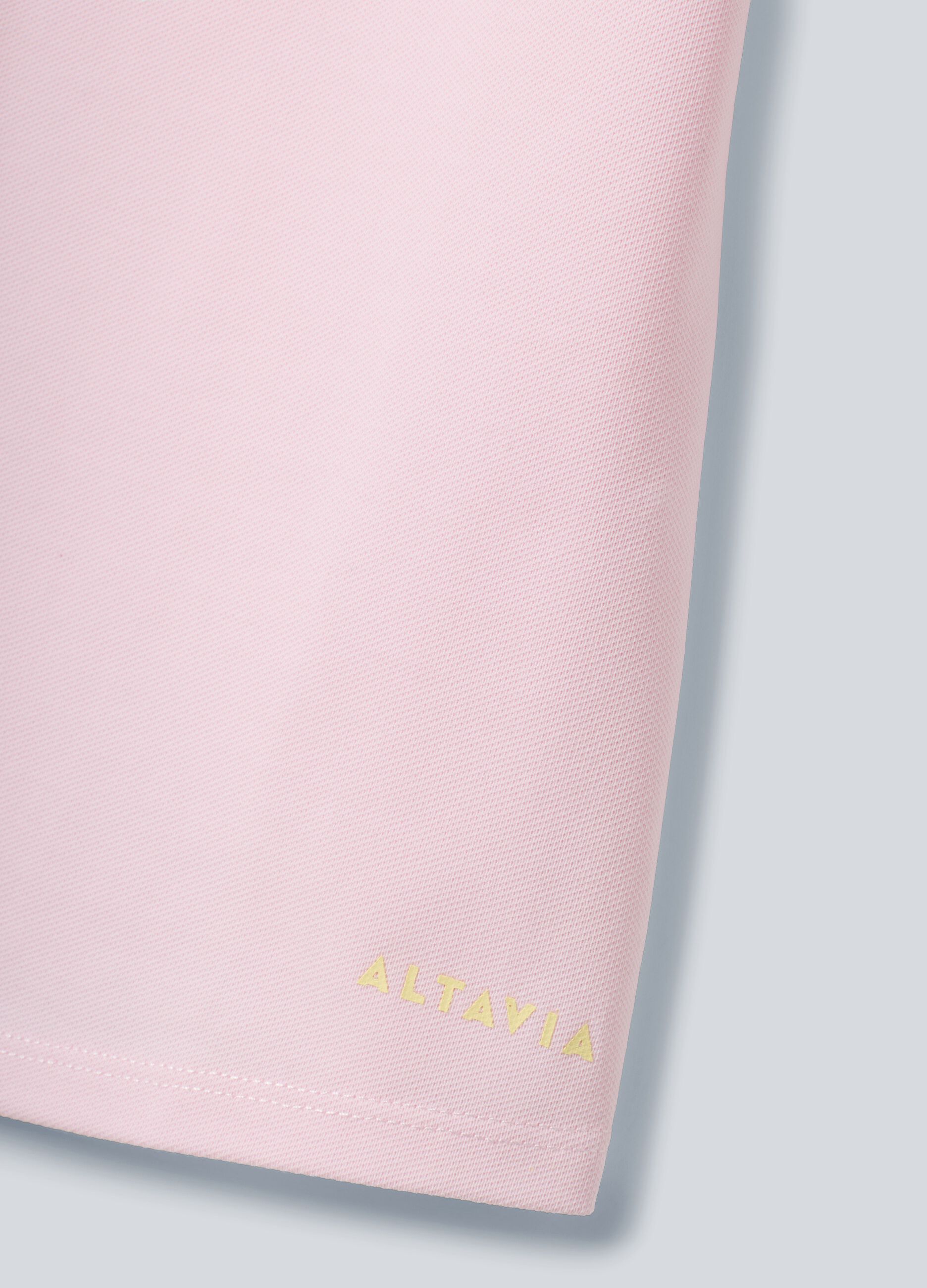 Pink ALTAVIA COURT performance polo in stretch cotton