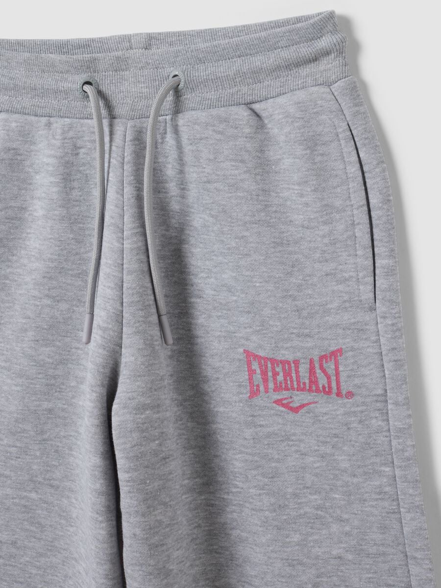 Girls&rsquo; grey cotton-blend regular-fit joggers_2