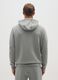 Regular fit grey hoodie with zip_2