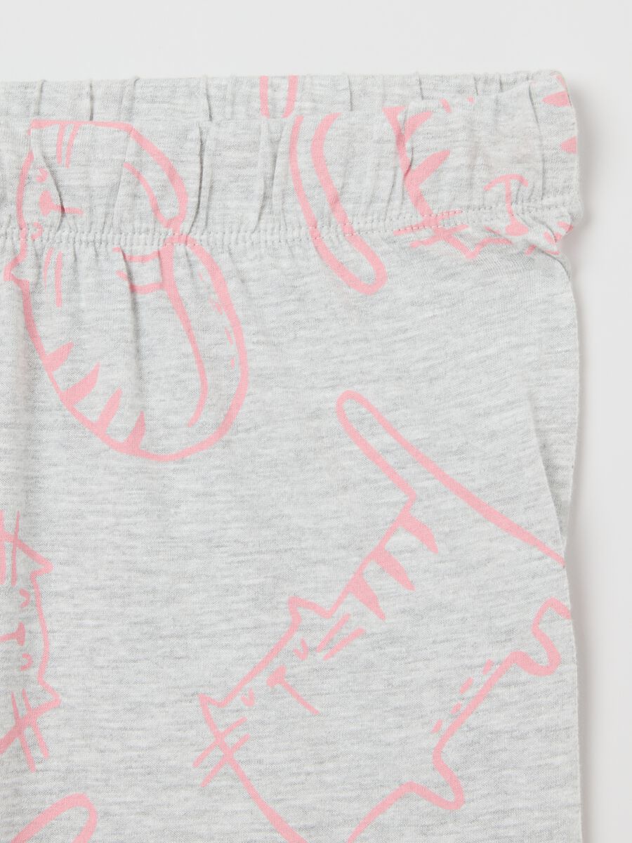 Long pyjamas in jersey with cats print_5