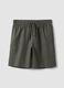 Green cotton and linen-blend regular-fit pyjama shorts_0