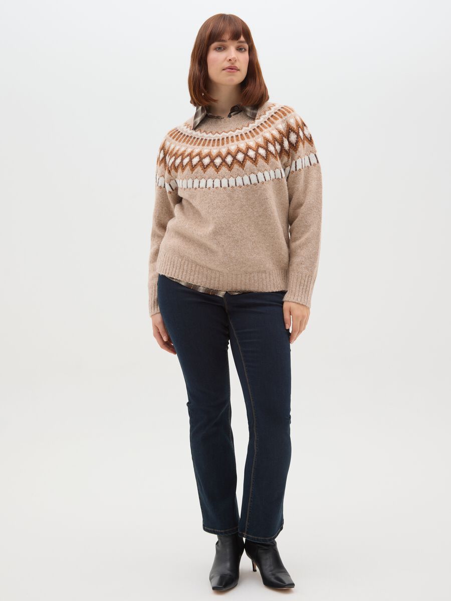 Beige Jacquard Jumper_1