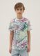 Boys&rsquo; multicolour pure cotton graffiti T-shirt, regular fit_0