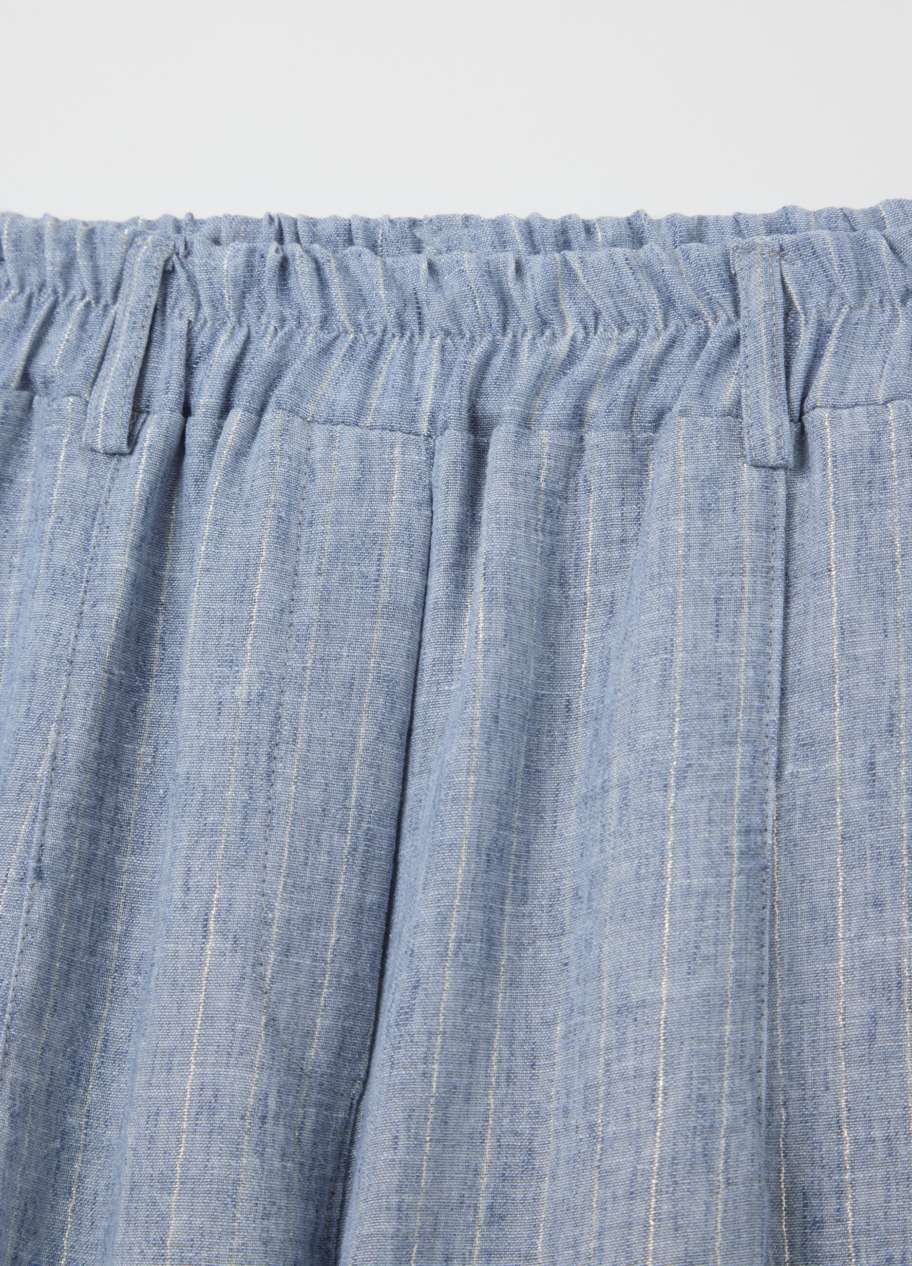 Blue trousers in stretch fabric