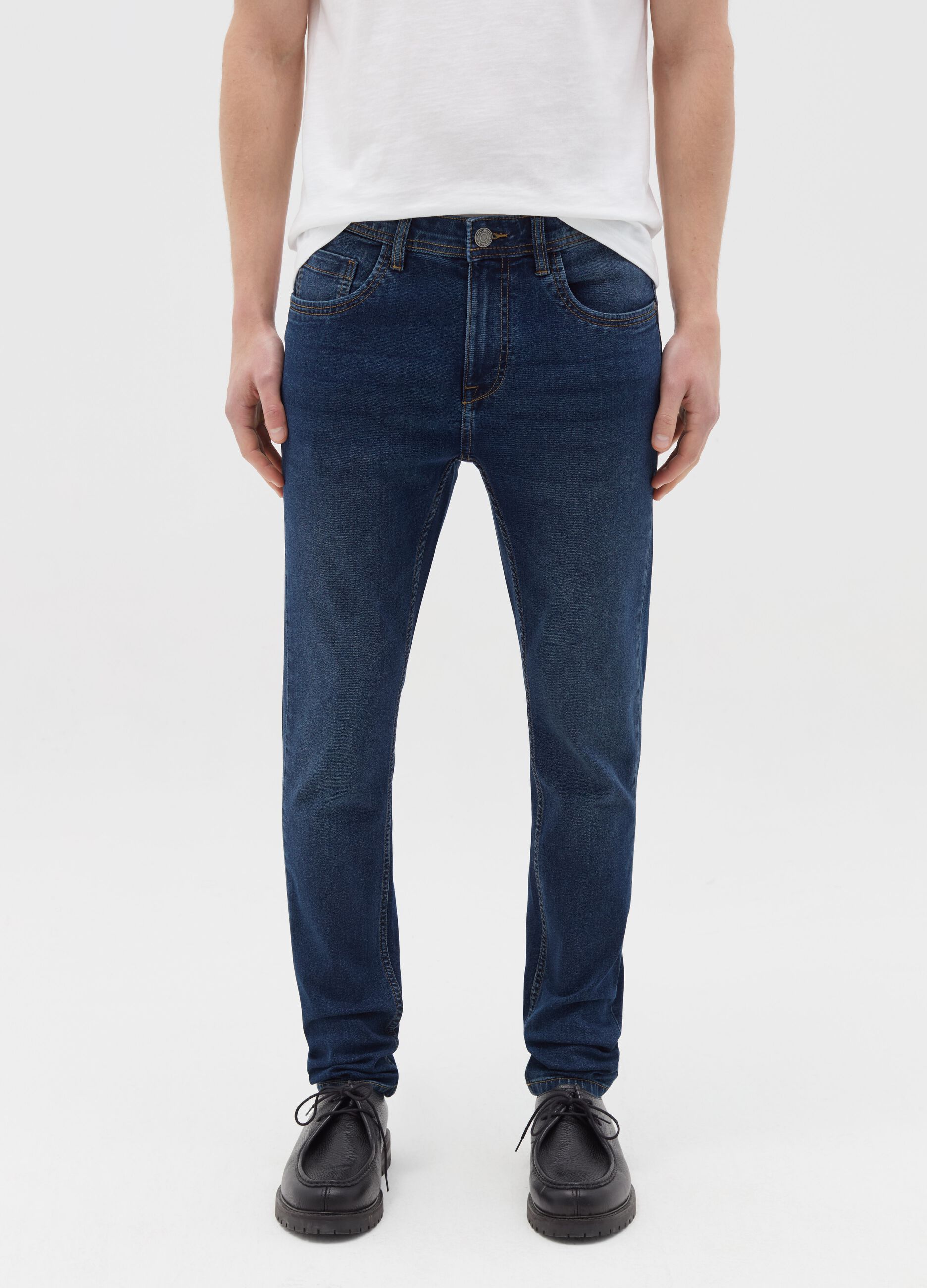 Super-skinny-fit jeans with fading