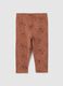 Baby girl brown stretch cotton leggings_1