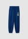 Pantaloni jogger blu in puro cotone_0