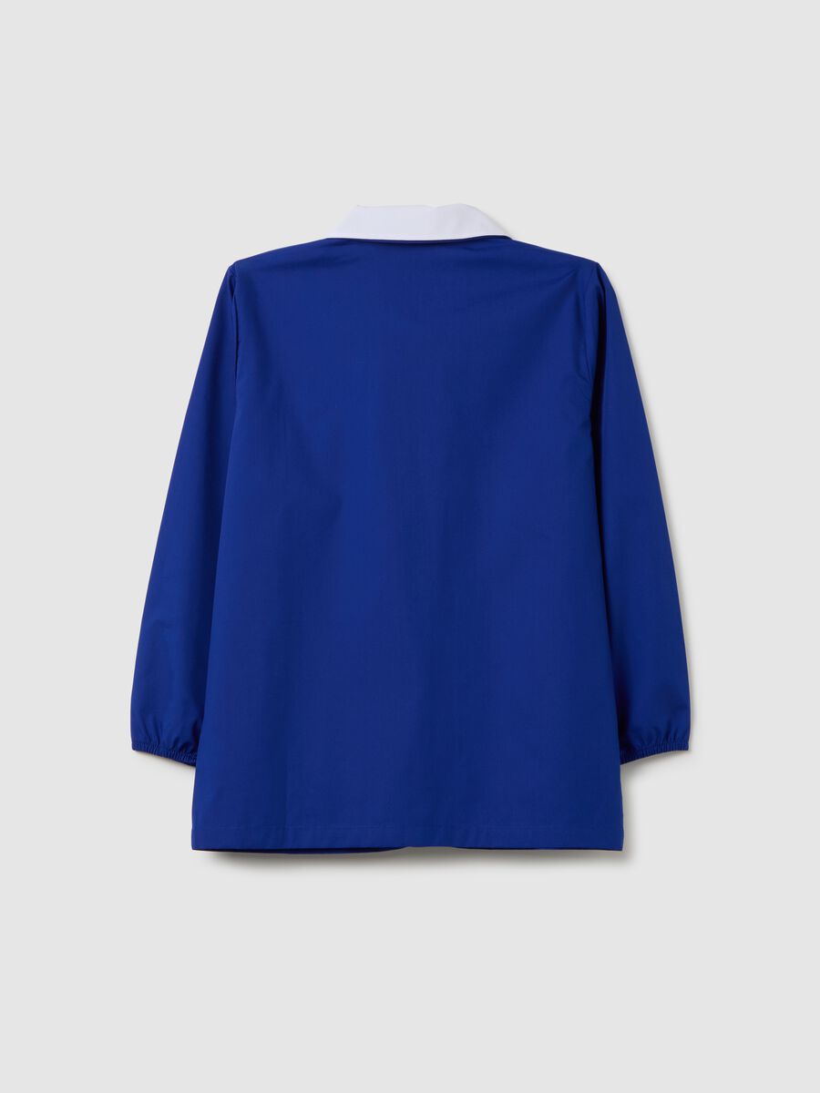 Children's school jacket in blue cotton blend with Super Mario logo_1