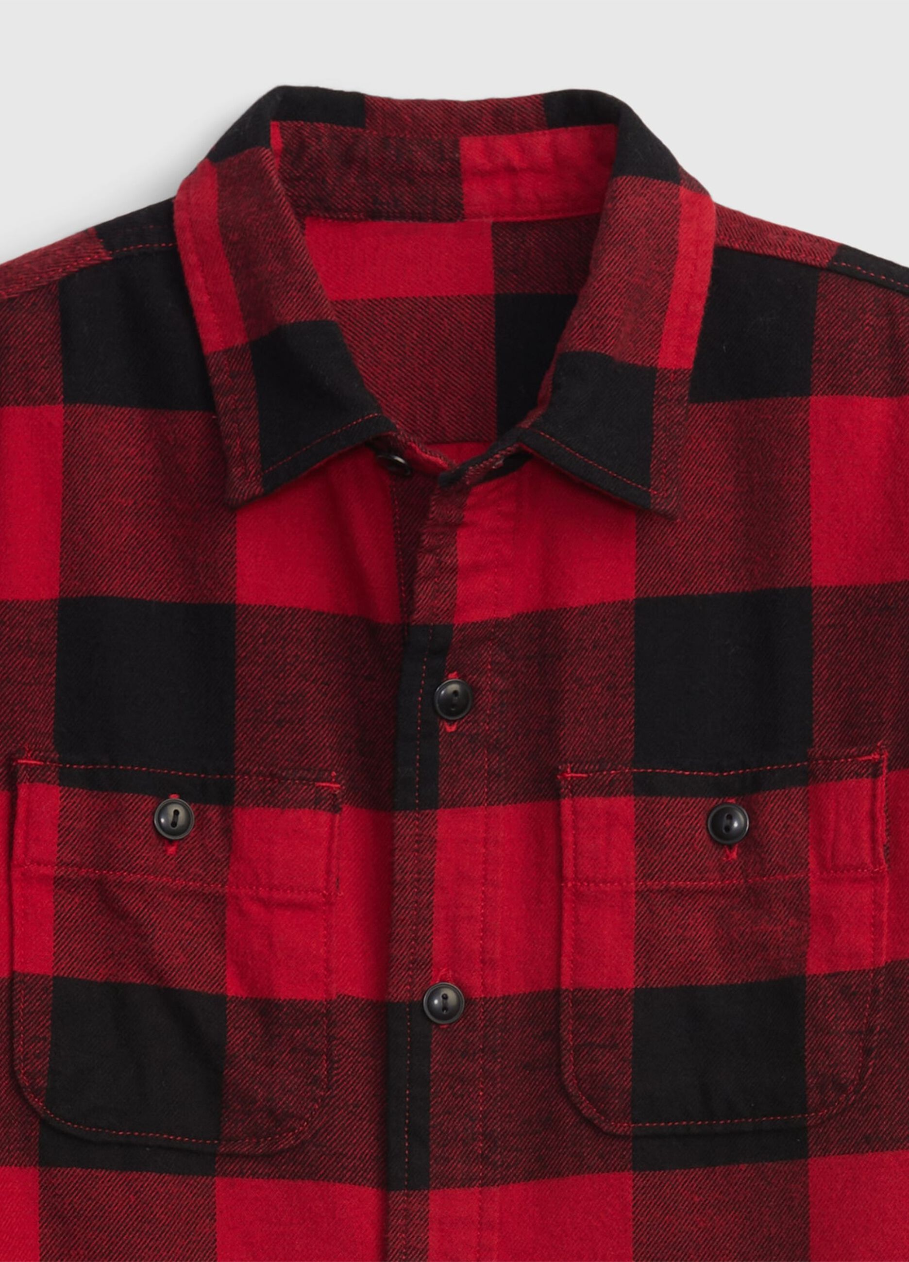 Flannel shirt with check pattern