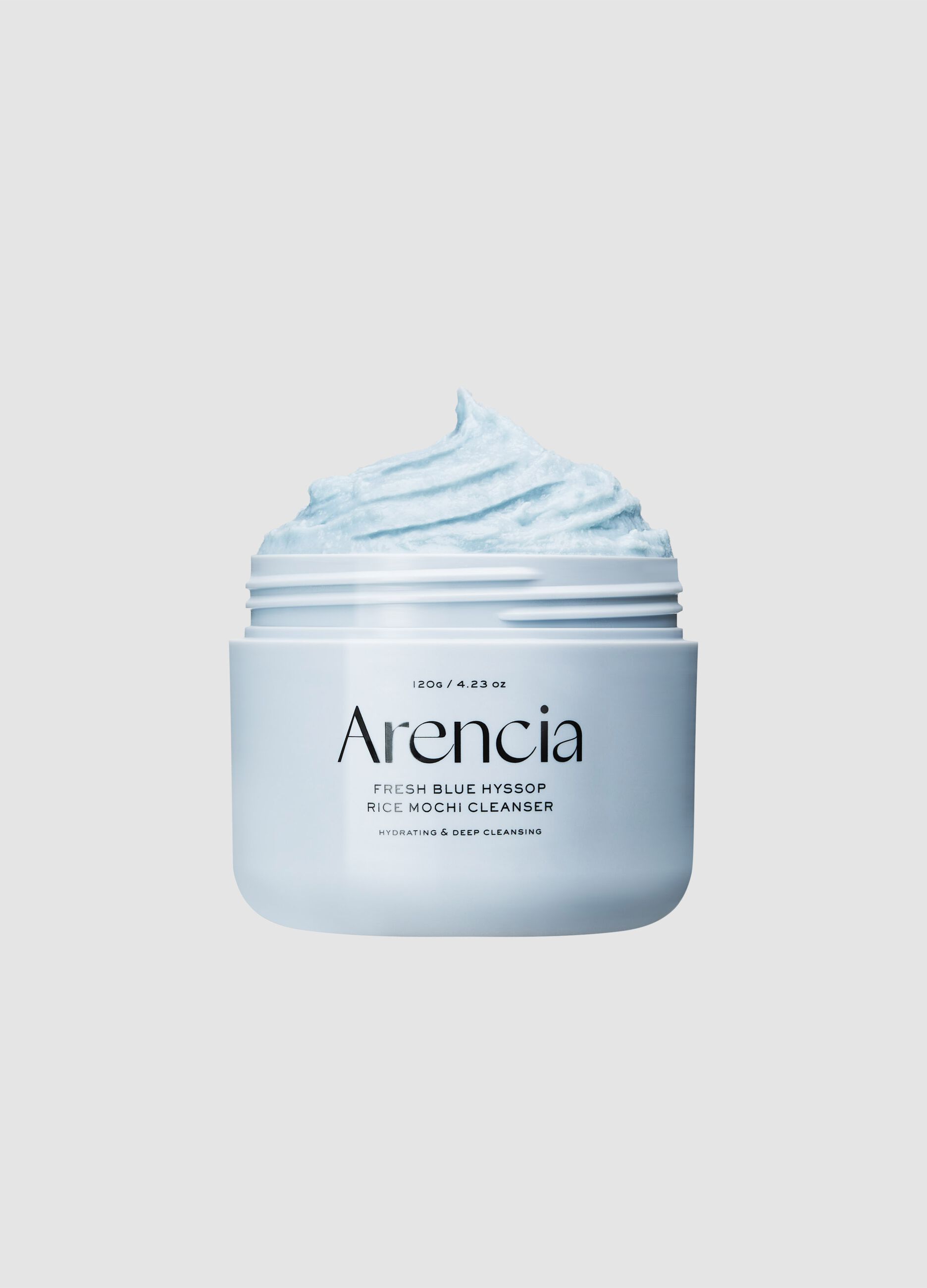 Refreshing face cleanser with rice and blue hyssop