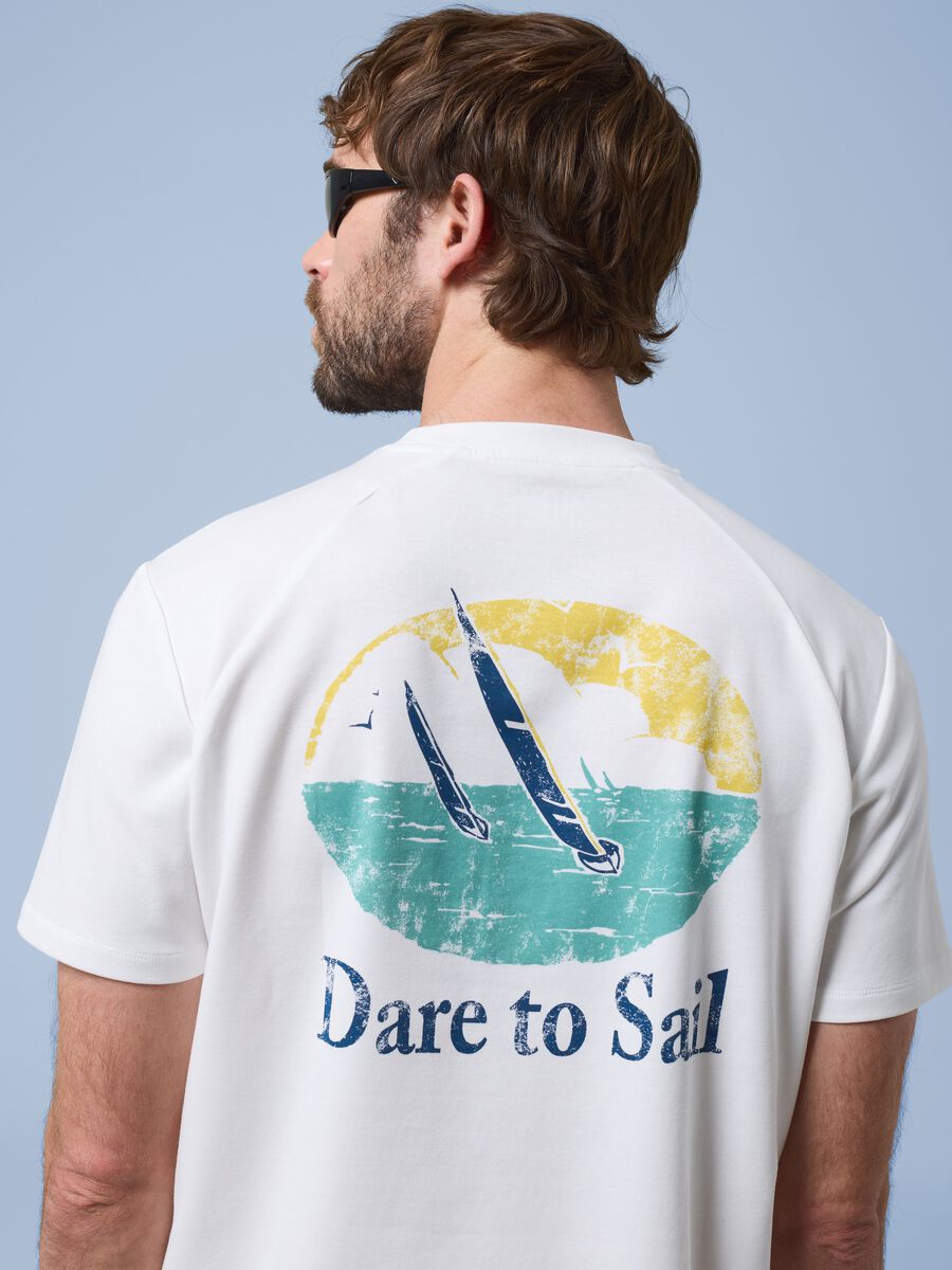 White ALTAVIA SAILING stretch cotton-blend T-shirt_2