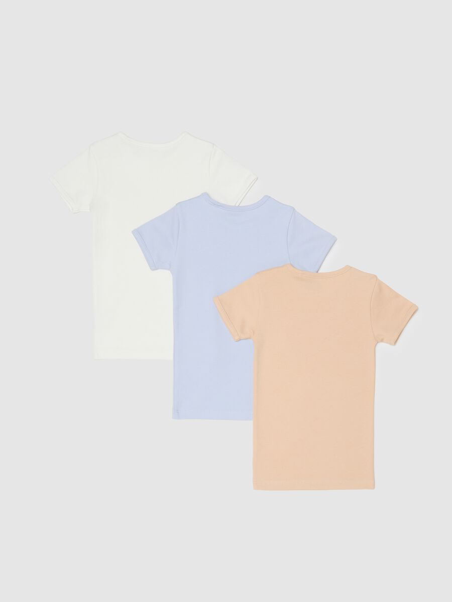 Tripack multicolour newborn t-shirts in pure cotton regular fit_1
