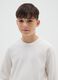 Boys' white pure cotton regular fit sweater_2