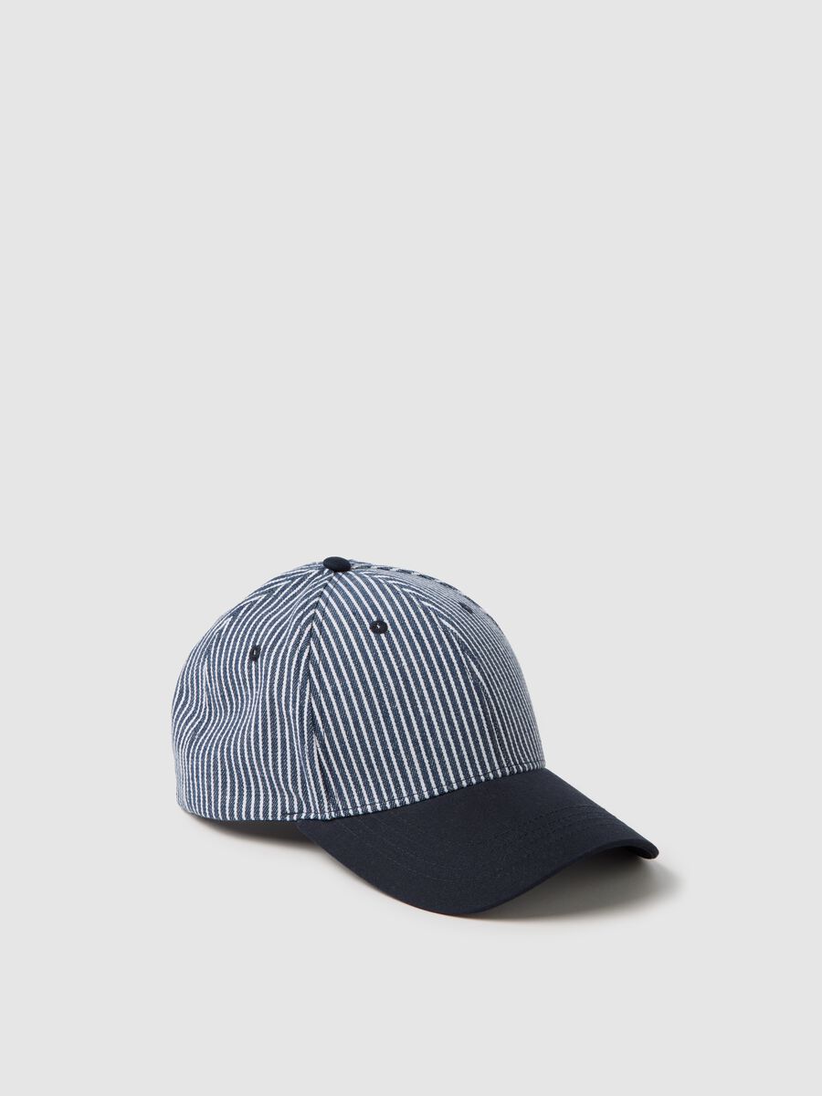 Striped baseball cap_0