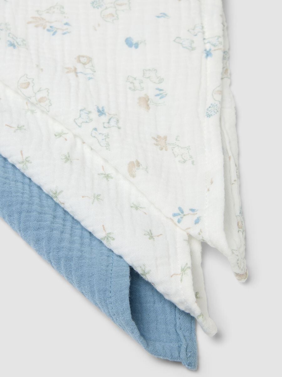 Set of 3 multicolour 100% cotton muslin burp cloths for newborns_1