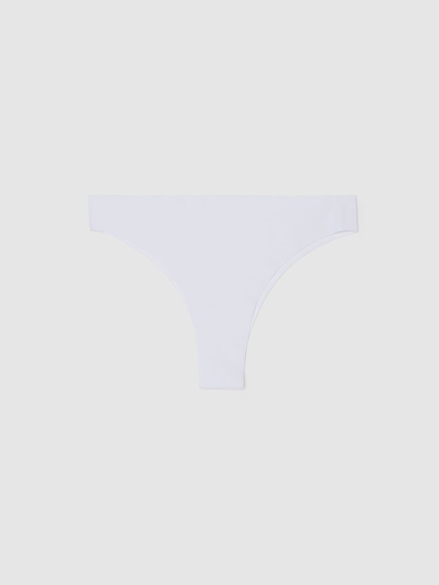 White Cotton Brazilian Briefs Regular Fit_0