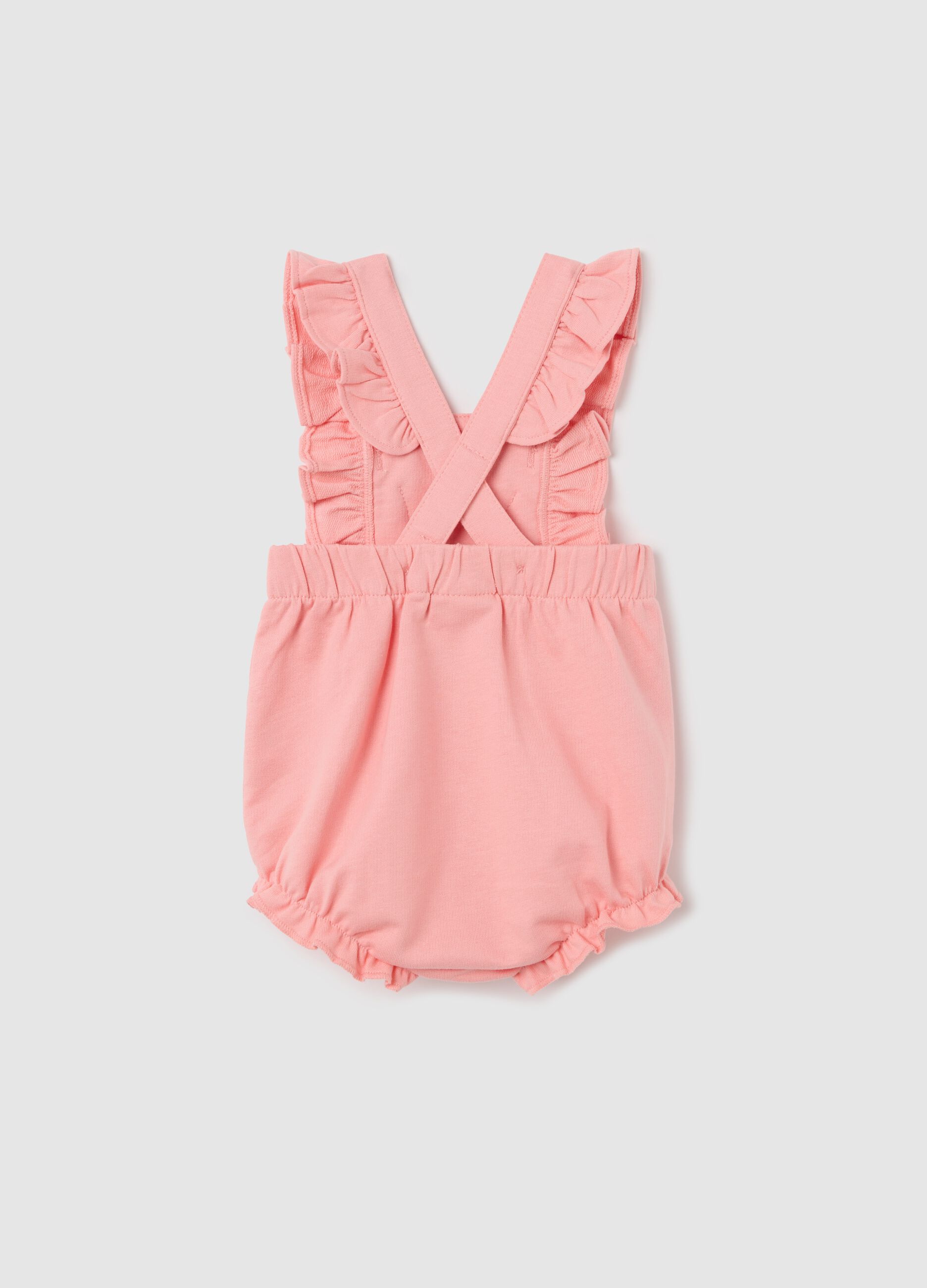 Salopette rosa in puro cotone