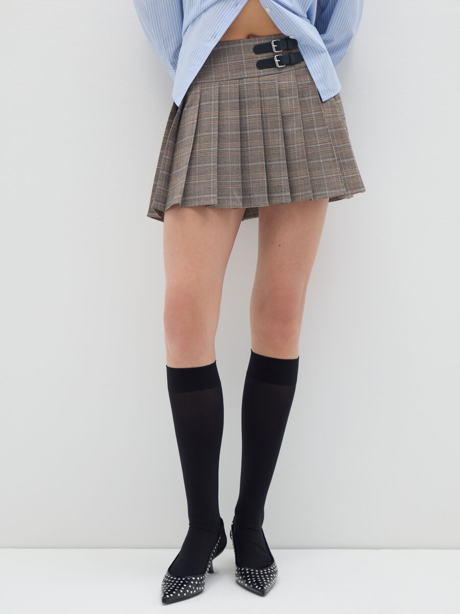 Multicolour Pleated Skirt_1