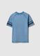 T-shirt in puro cotone azzurro da ragazzo regular fit con scritta_1