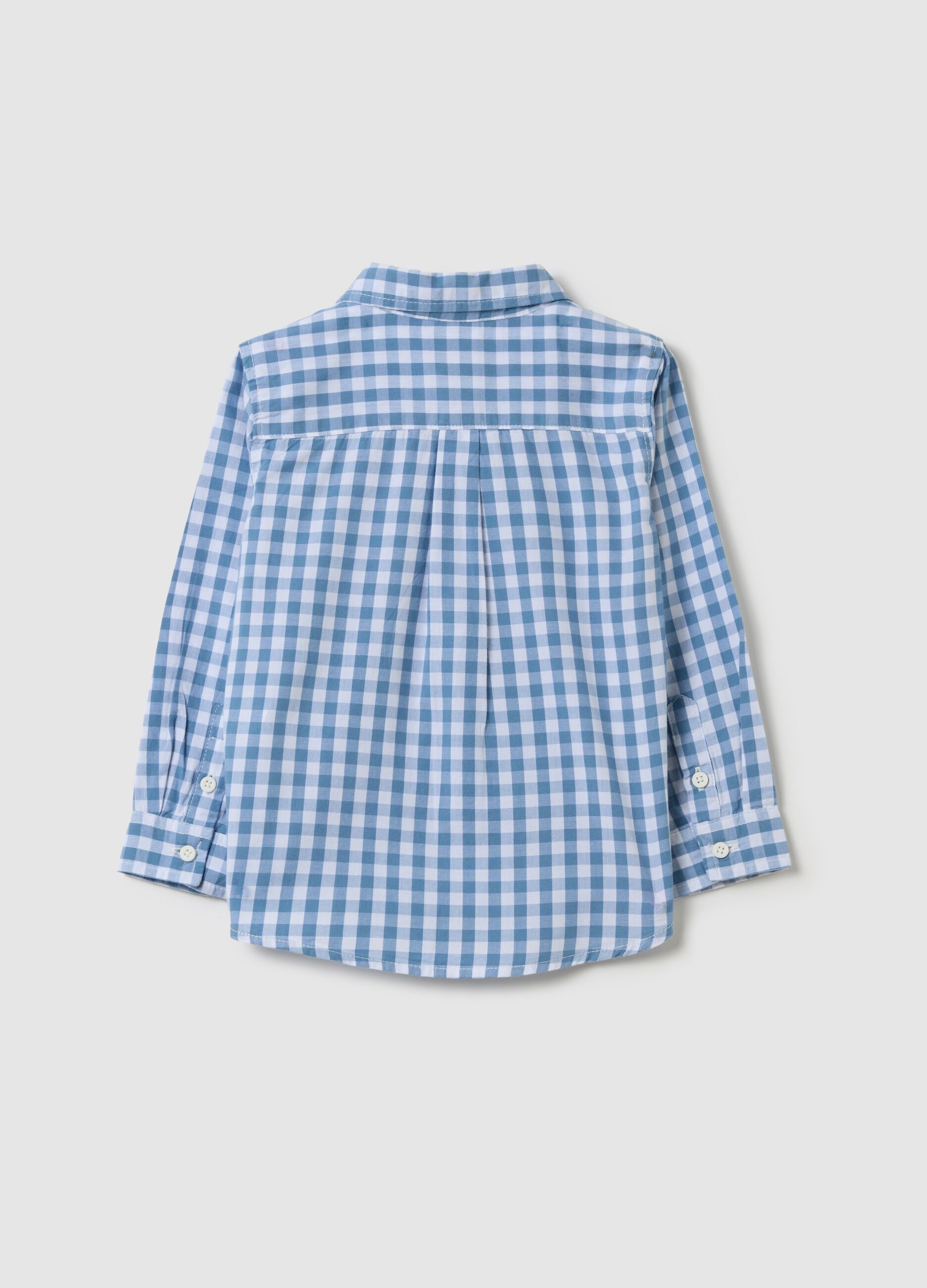 Check pattern cotton shirt