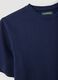 Blue short-sleeved pure cotton T-shirt_5