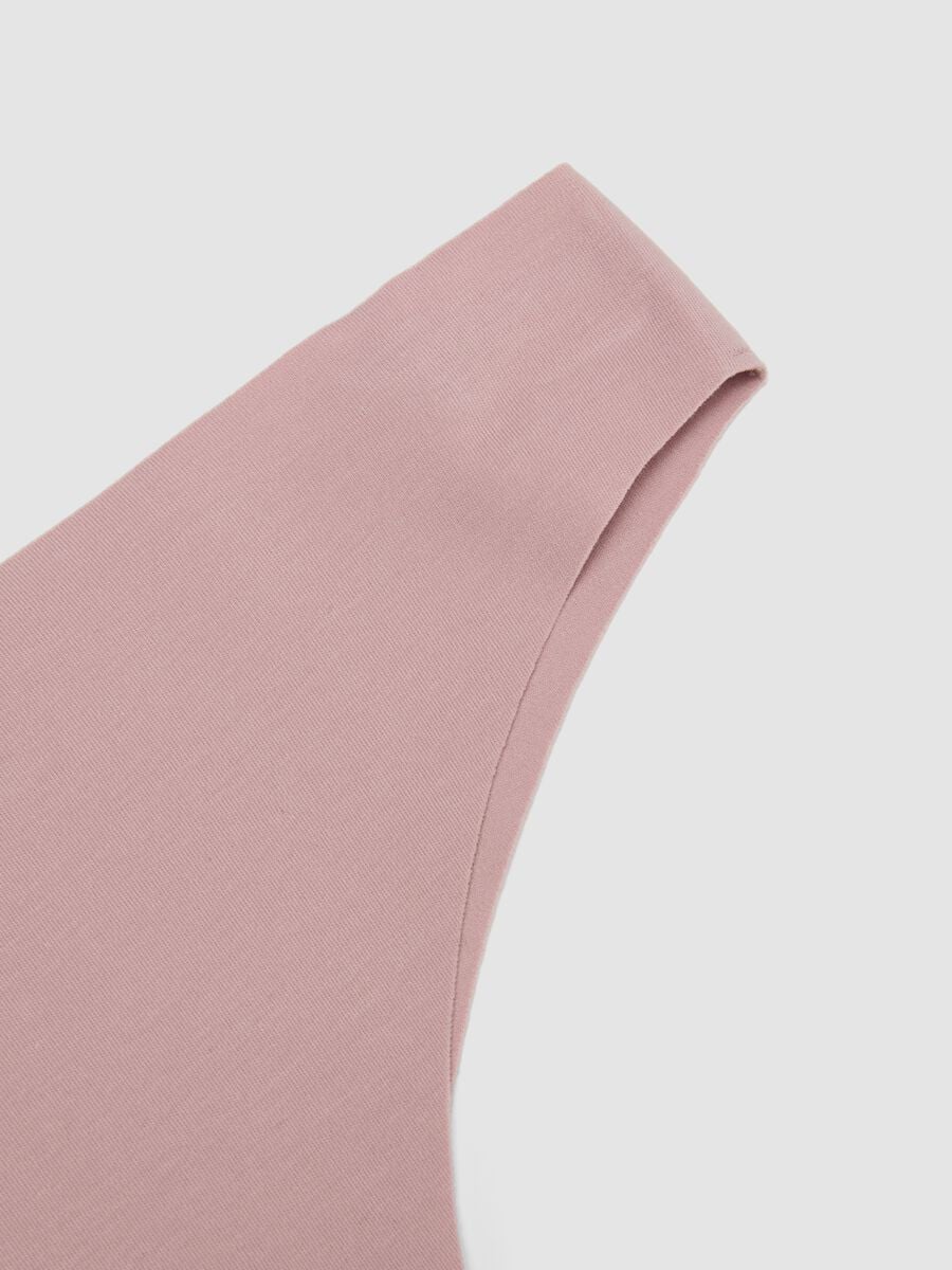 Pink organic stretch cotton Brazilian briefs_5