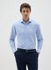 Men's slim fit light blue pure cotton shirt_0