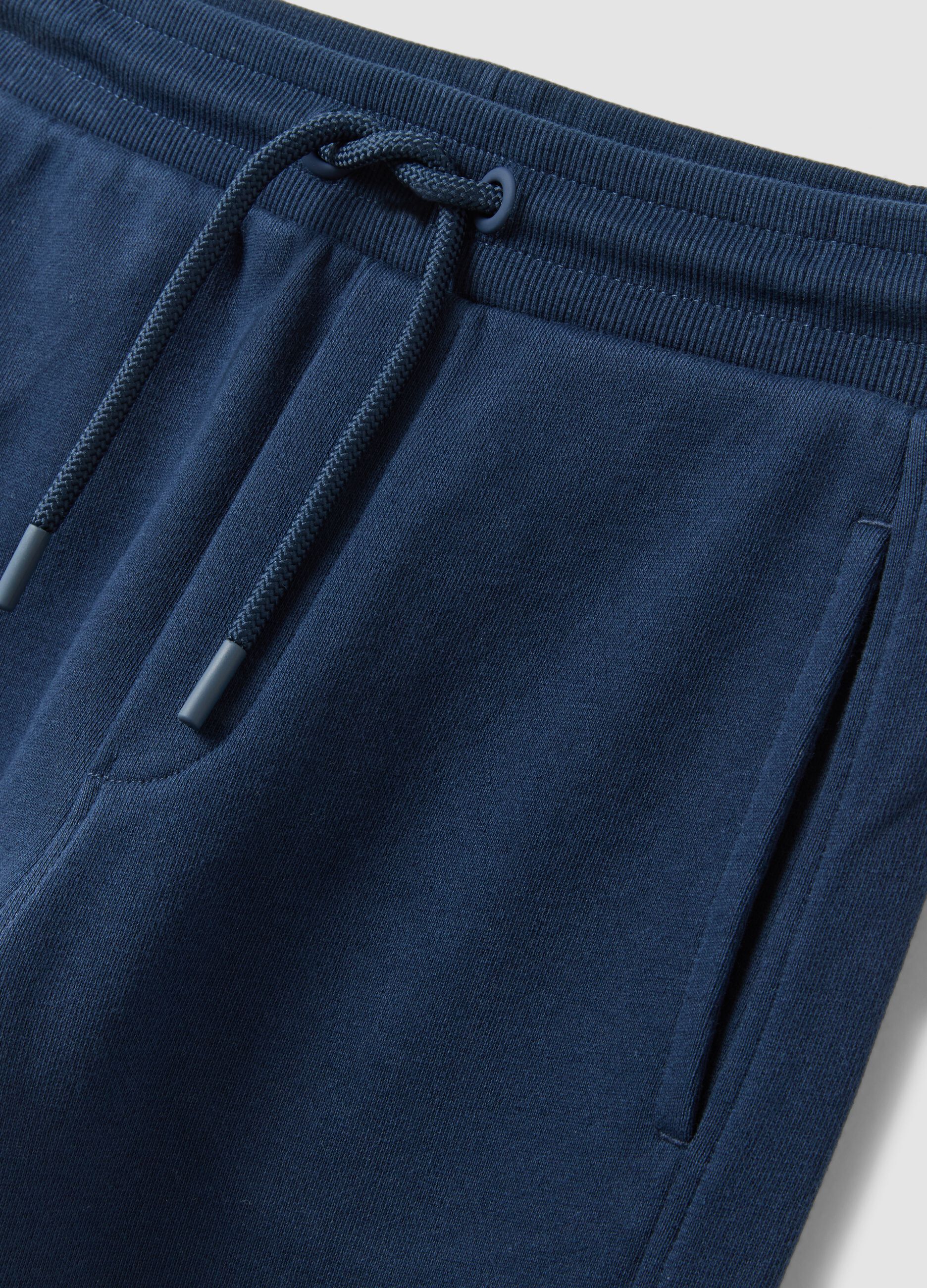 Blue organic cotton comfort-fit joggers for boys