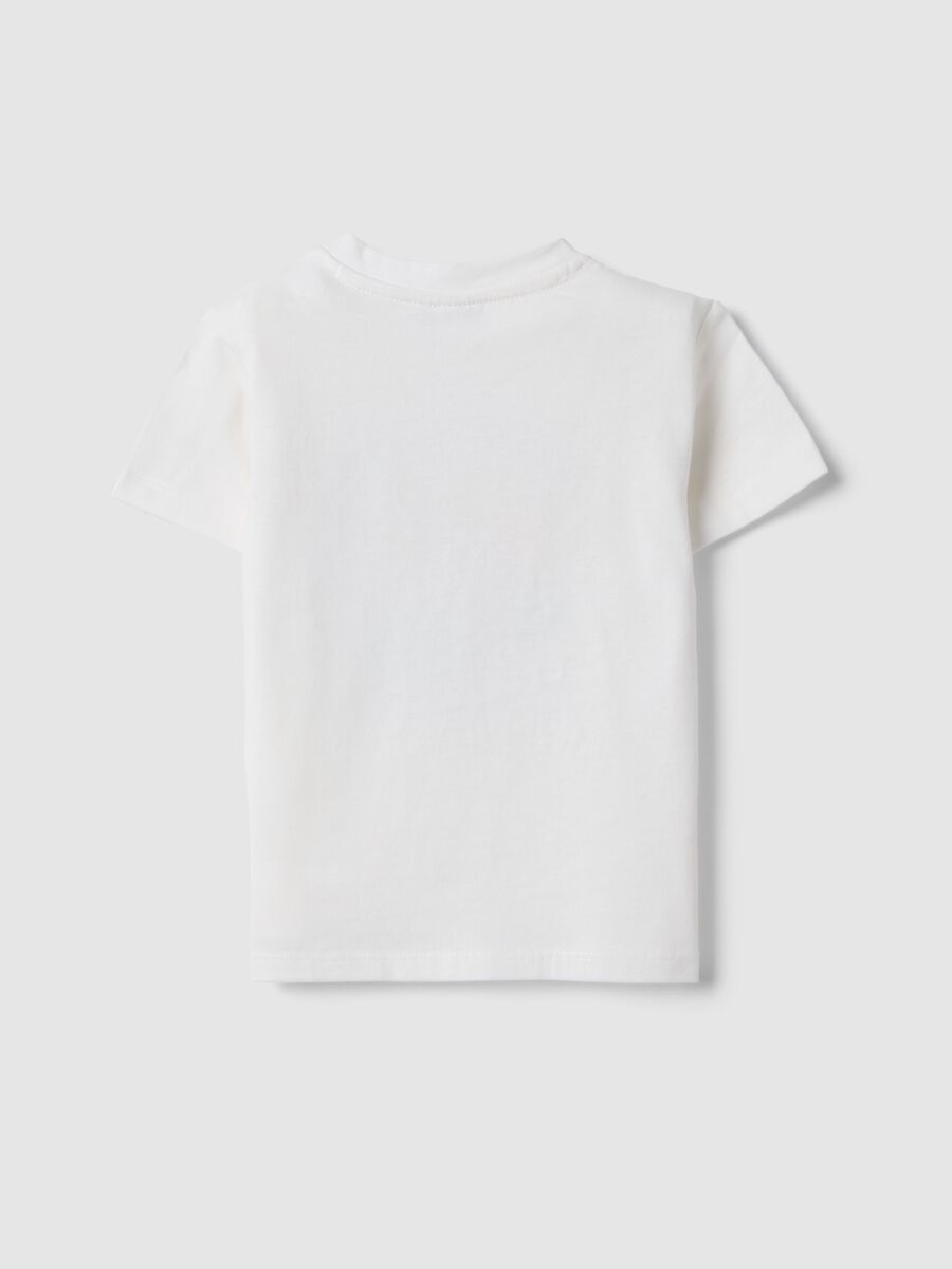 T-shirt in puro cotone bianca da bimbo regular fit con tigre rider_1