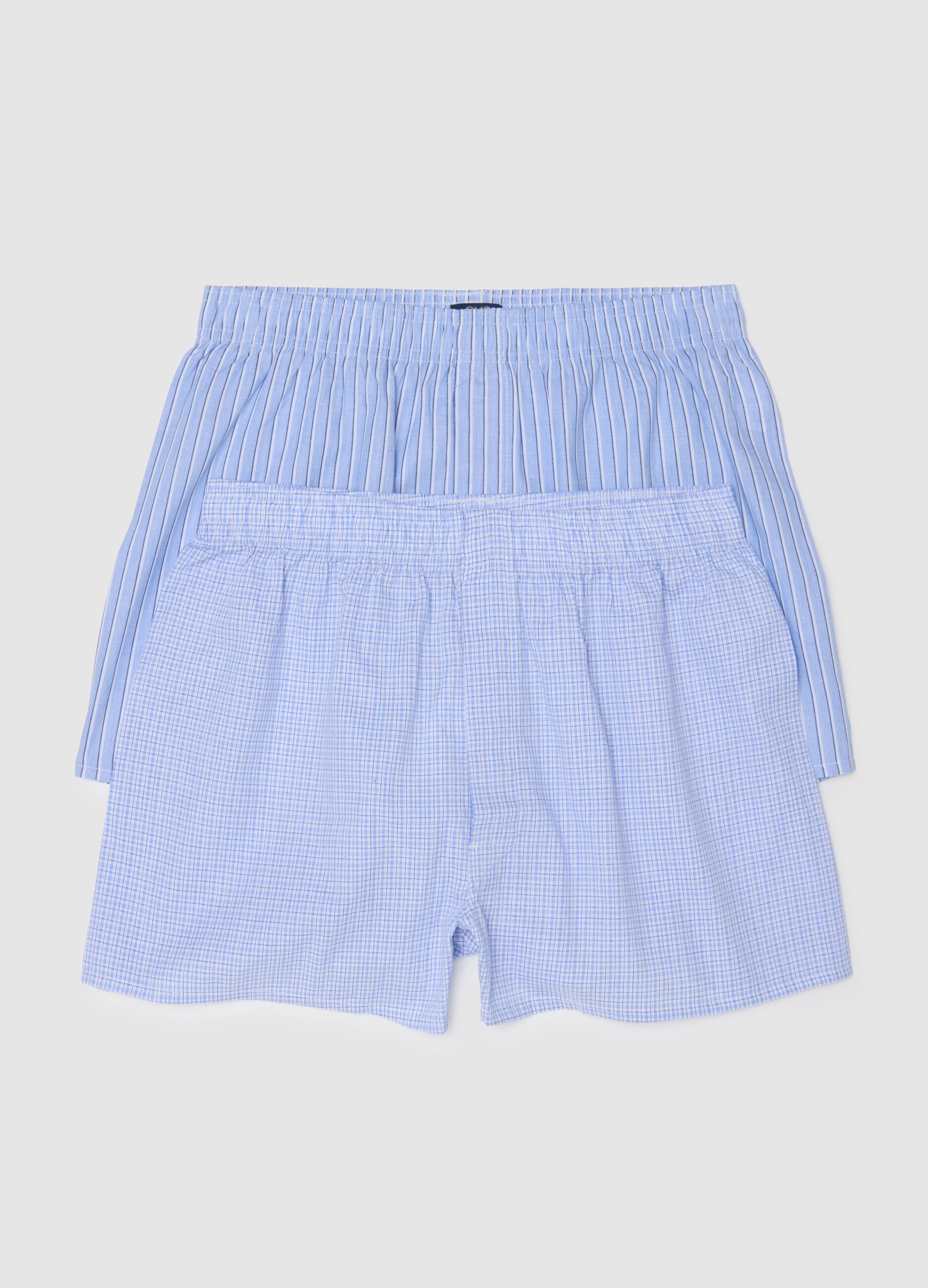 Bipack boxer da uomo in puro cotone multicolor regular fit