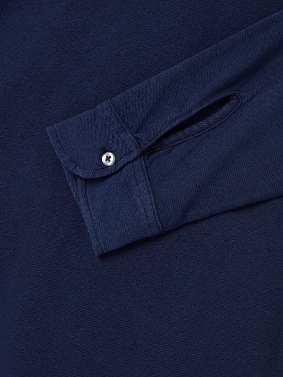 Long-sleeved polo shirt in cotton_5