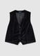 Black waistcoat with lining and regular fit buttons_0