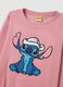 Pink striped regular fit pyjamas with Disney decoration_1