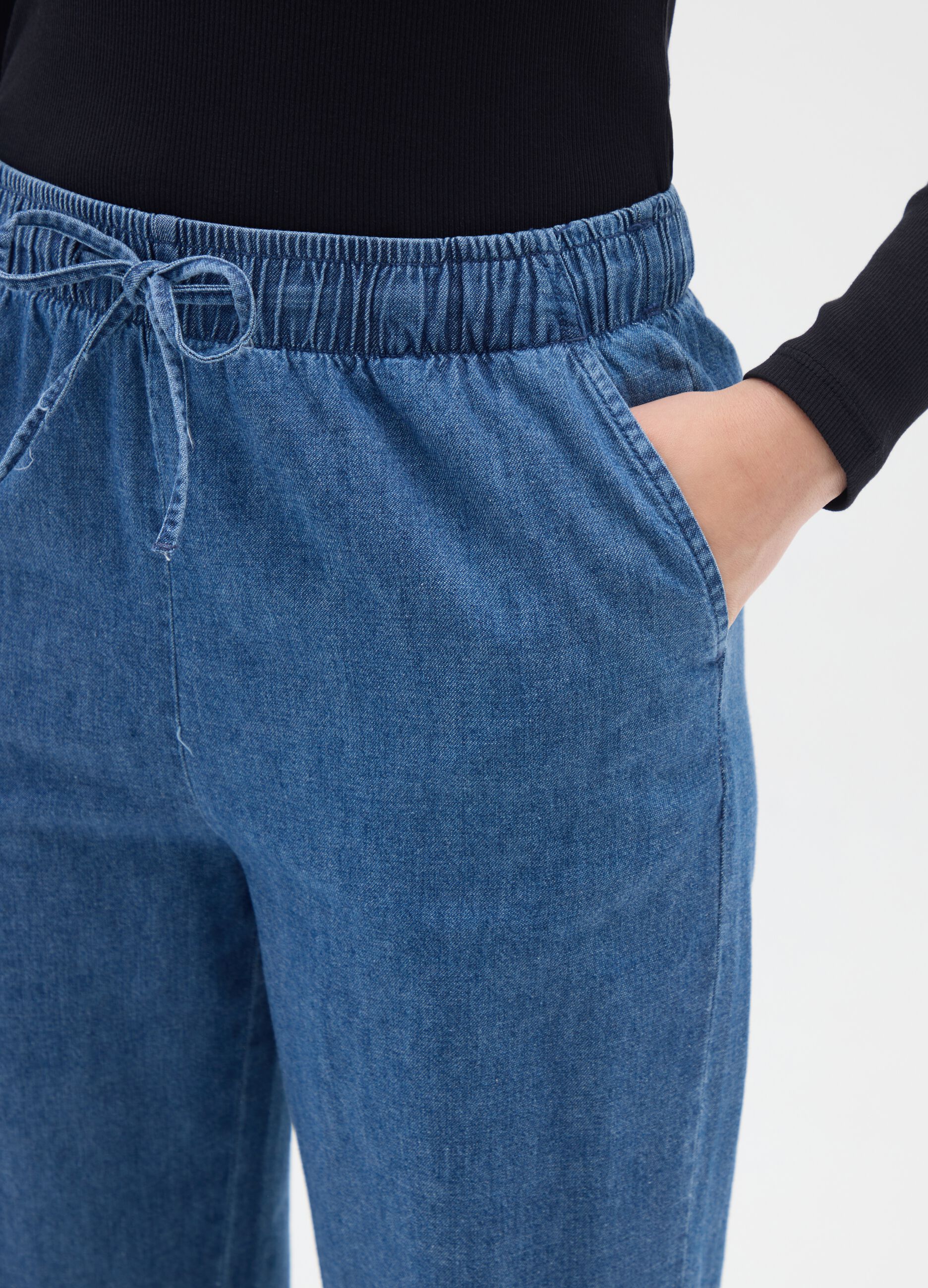 Wide Denim Trousers
