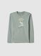Grey pure cotton regular fit t-shirt with print for boy_3