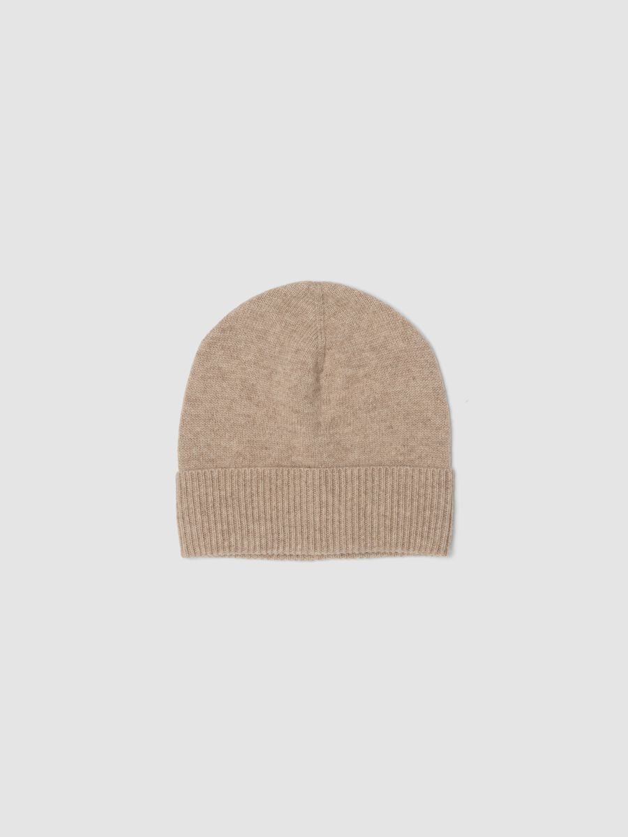 Cappello beige in misto lana, cashmere e viscosa_0