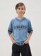 Boys' blue pure cotton regular fit t-shirt with print_0