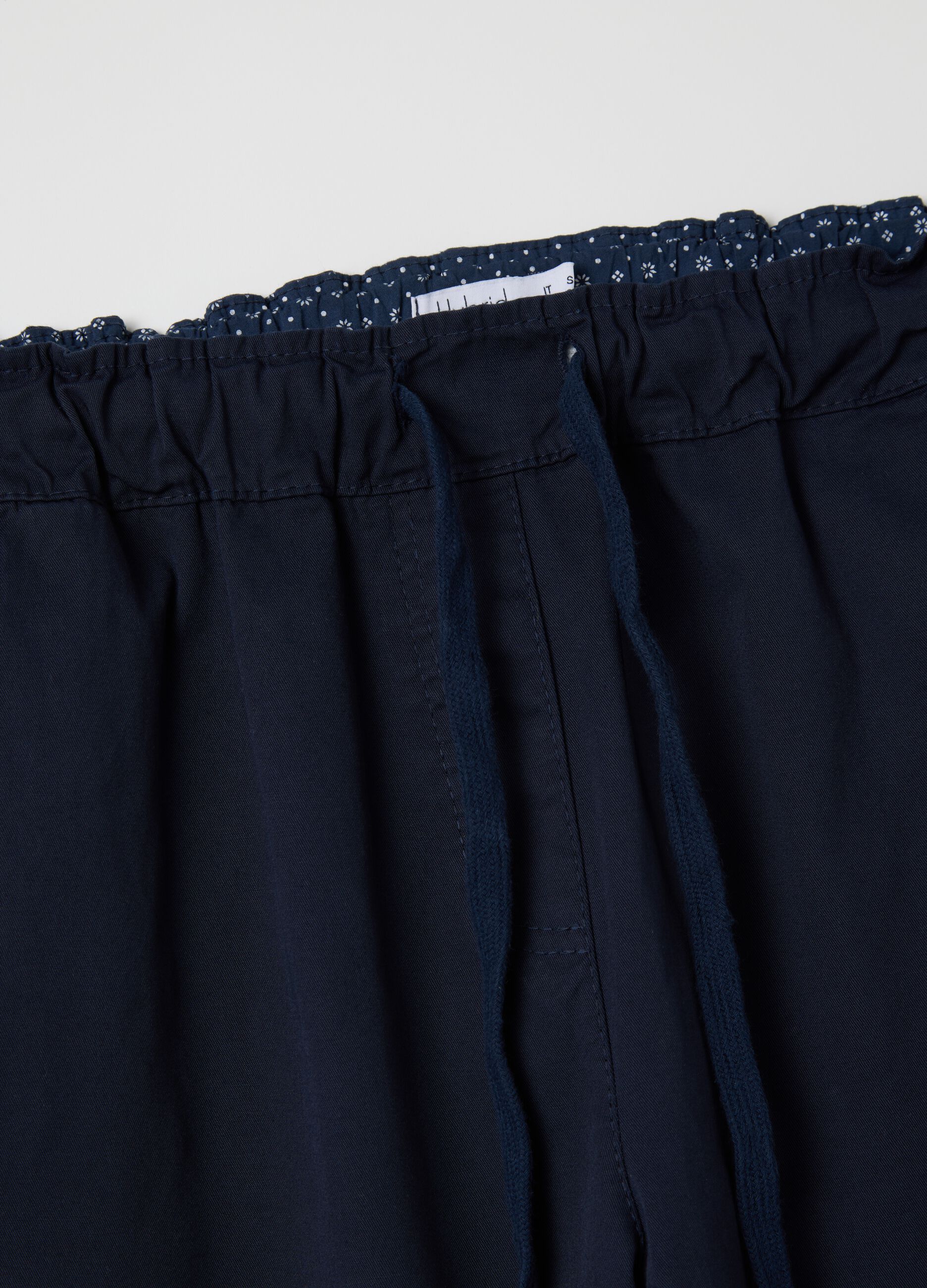 Blue trousers in stretch cotton