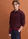 Brown stretch polo-collar sweatshirt, relaxed fit_3