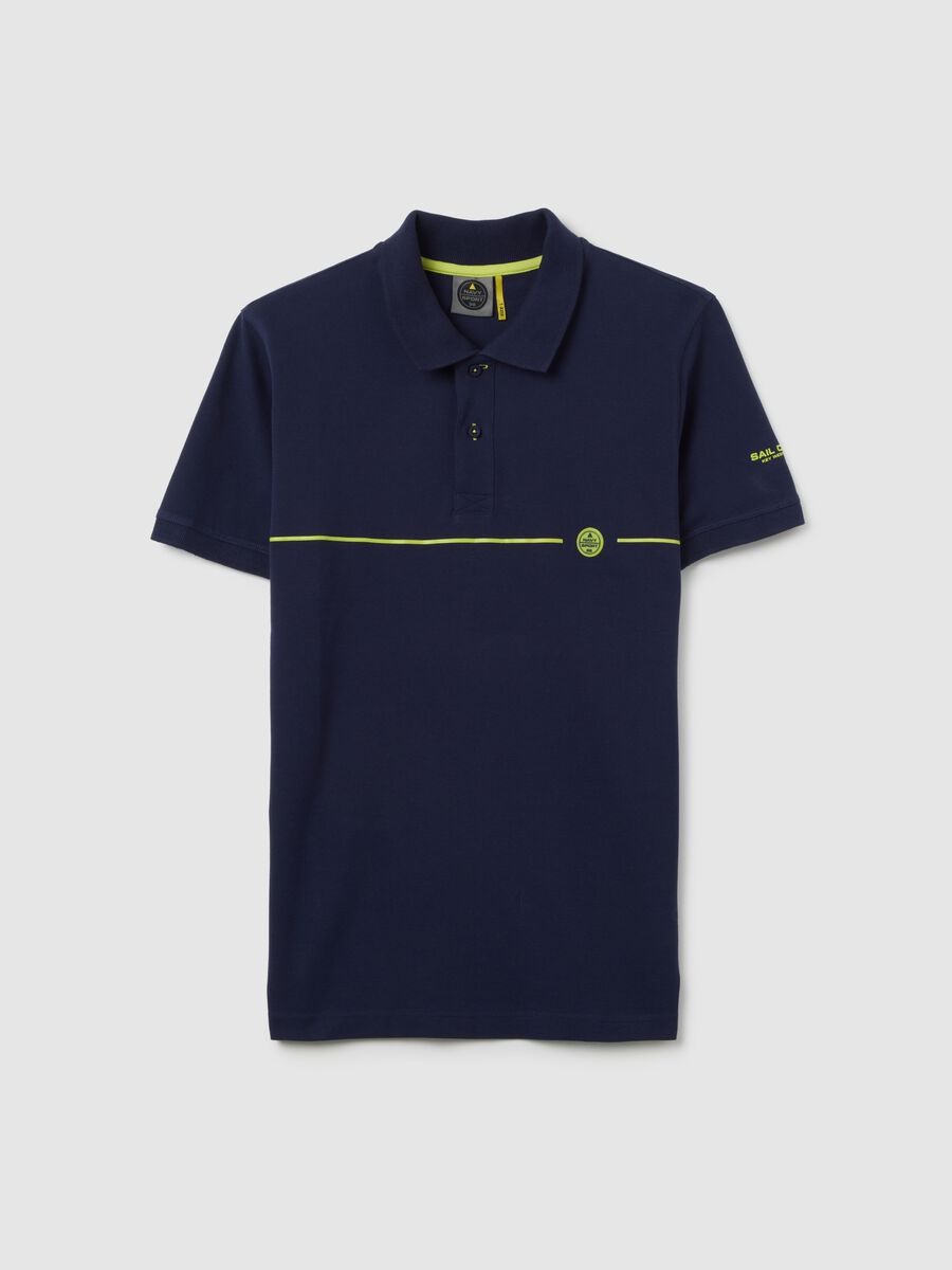 Men's Navy Blue Pure Cotton Polo Shirt_0