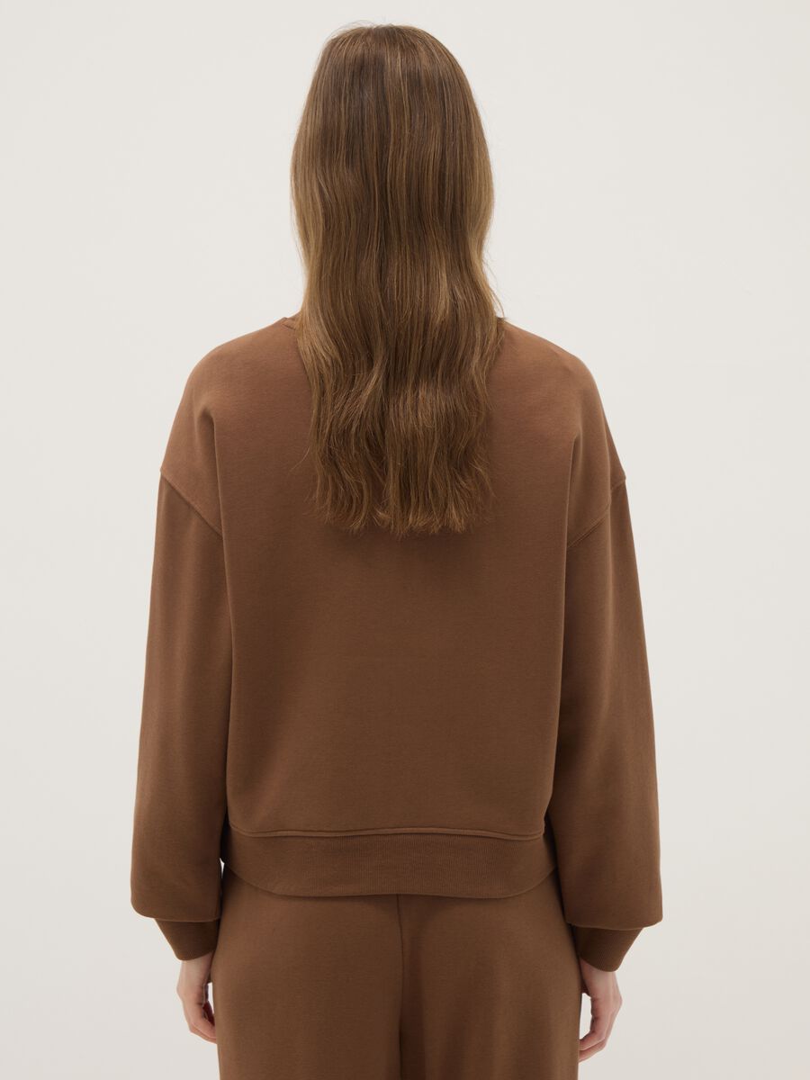 Light grey melange crew neck sweatshirt_3